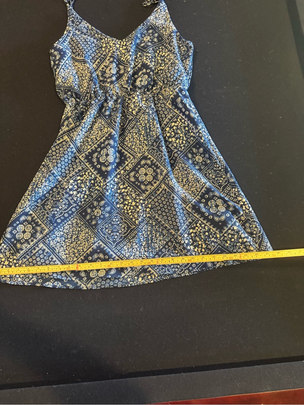 French Grey Blue Printed Midi Dress - Picture 4 of 10